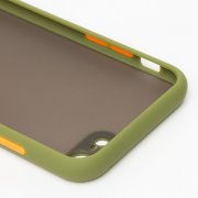 Чехол-накладка PC041 для Apple iPhone SE 2020 (черно-зеленая) — 2