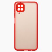 Чехол-накладка PC041 для Samsung Galaxy A12 (A125F) (черно-красная) — 1
