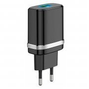 Превью Сетевое зарядное устройство Hoco C12Q USB (черное) — 4