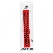 Ремешок WB014 для Samsung Galaxy Watch 22 mm силикон на кнопке (регулируемый) (черно-красный) — 2