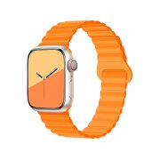 Ремешок - ApW32 для Apple Watch 38 mm силикон на магните (оранжевый)