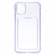 Чехол-накладка - SC276 с картхолдером для Apple iPhone 11 (лиловая) — 1