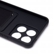 Чехол-накладка - SC304 с картхолдером для Huawei Honor X8a (черная) — 2