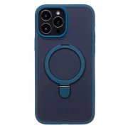 Чехол-накладка - SM088 SafeMag для Apple iPhone 13 Pro Max (темно-синяя)