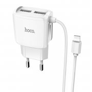 Сетевое зарядное устройство Hoco C59A Mega Joy для Apple (USB - Lightning) (белое) — 1