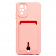 Чехол-накладка - SC304 с картхолдером для Xiaomi Redmi Note 10S (208778) (светло-розовая)