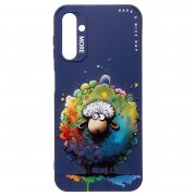 Чехол-накладка - SC335 для Samsung Galaxy A14 4G (A145B) (овечка) (темно-синяя) (227116) — 1