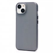Чехол-накладка - PC089 для Apple iPhone 13 (матовый прозрачно-черный) — 2