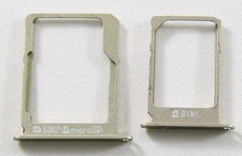 Контейнер SIM+MicroSD для Samsung Galaxy A3 (A300F) (комплект 2 шт)(золото) — 1