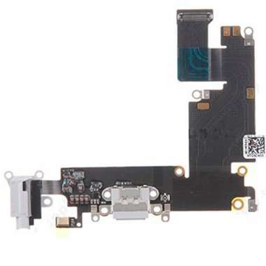 Шлейф для Apple iPhone 6 Plus на разъем зарядки/разъем гарнитуры/микрофон (серый) — 1