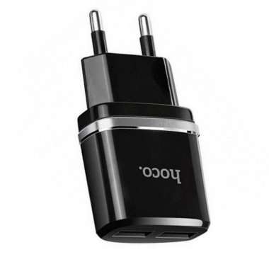 Сетевое зарядное устройство HOCO C12 2USB (черное) &mdash; 2