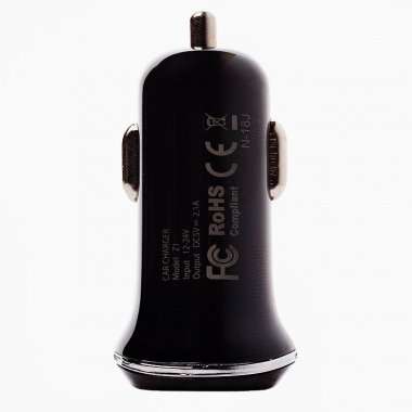 Автомобильное зарядное устройство HOCO Z1 2USB (черное) — 3