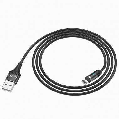 Кабель HOCO U76 магнитный для Apple (USB - Lightning) черный — 9