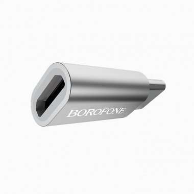 Адаптер (переходник) Borofone BV4 (Type-C - micro-USB) серебристый — 5