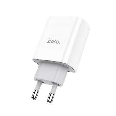 Сетевое зарядное устройство Hoco C80A USB/Type-C с кабелем для Apple (Lightning - Type-C) (белое) — 9