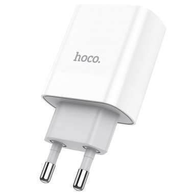 Сетевое зарядное устройство Hoco C80A USB/Type-C с кабелем (Type-C-Type-C) (белое) — 7
