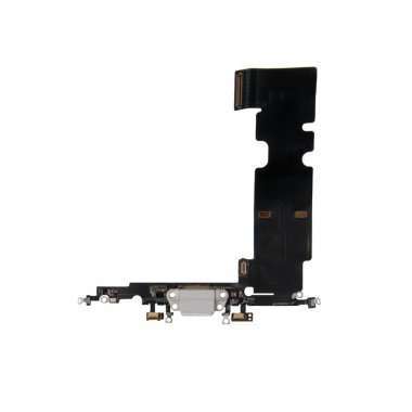 Шлейф для Apple iPhone 8 Plus на разъем зарядки/микрофон (белый) Премиум &mdash; 1