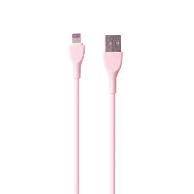 Кабель Kurato RORI-L205 для Apple (USB - Lightning) светло-розовый — 1