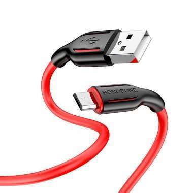 Кабель Borofone BX63 (USB - micro USB) (черно-красный) — 5