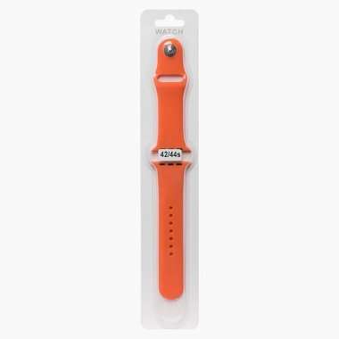Ремешок Sport Band для Apple Watch 42 mm силикон на кнопке (S) (оранжевый) — 1